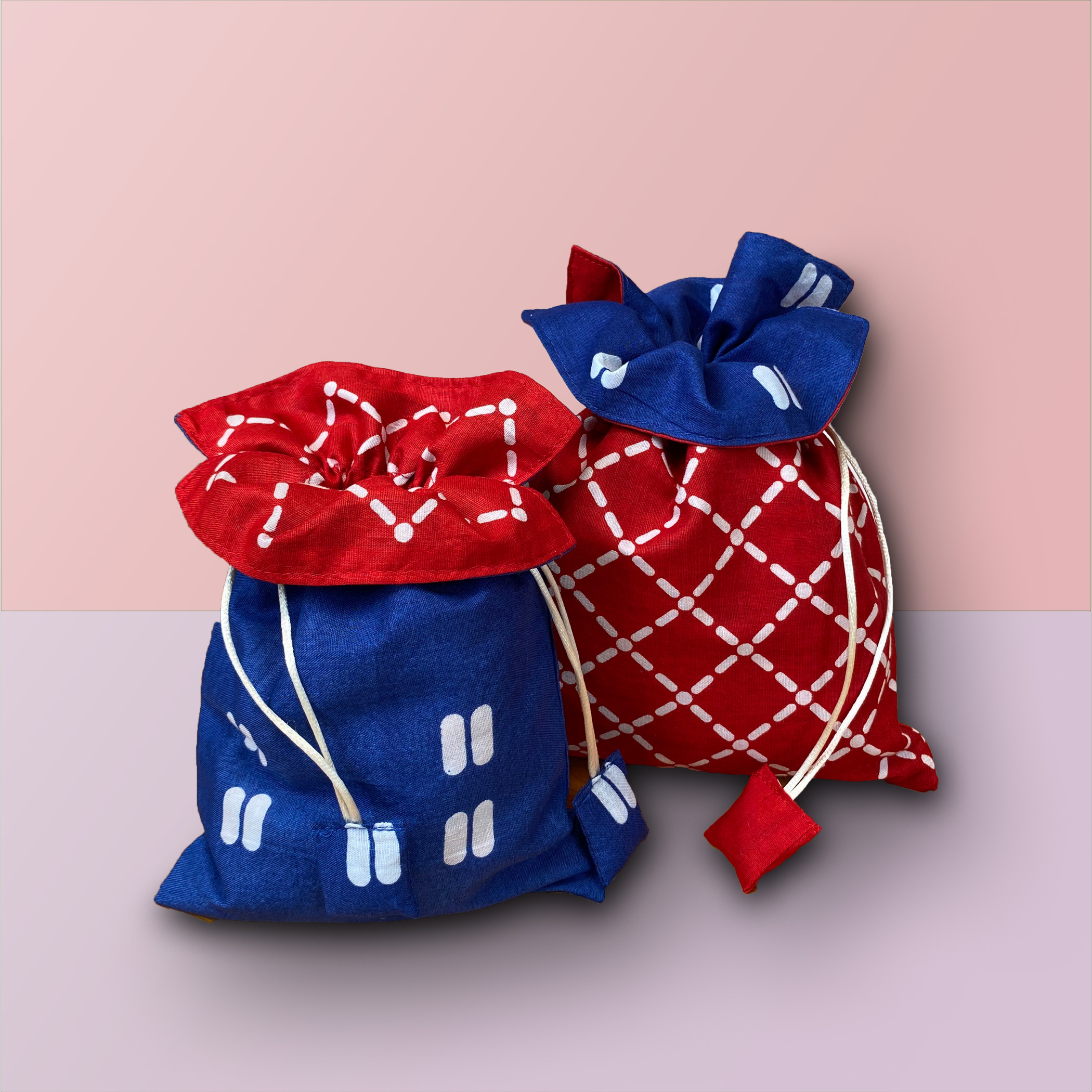 Reversible Pouch Set Mix Colors (Set of Two) Reversible Pouch Set Mix Colors (Set of Two)
