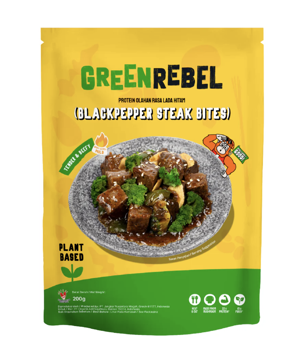 Heat & Eat Blackpepper Steak Bites (Non-Frozen) by Green Rebel