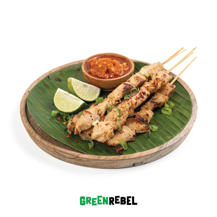 Chick'n Skewers with Peanut Sauce by Green Rebel